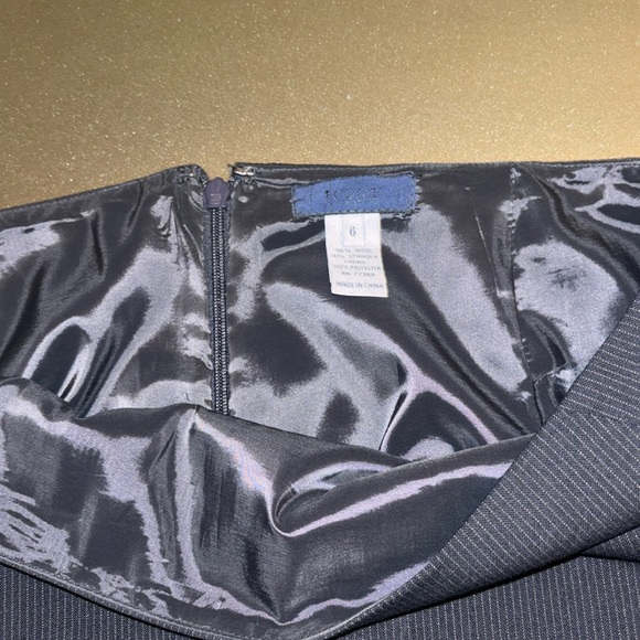 J Crew Blue Pencil Pinstripes Skirt - Picture 3 of 6